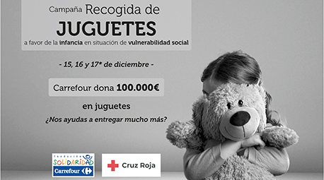 Carrefour arranca su tradicional campaña solidaria de ‘Recogida de Juguetes’ con una donación directa de 100.000€ a favor de Cruz Roja