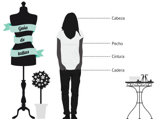 Guía de tallas para ropa mujer